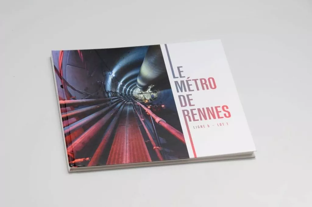 Livre chantier le métro de Rennes pour Dodin Campenon Bernard - couverture