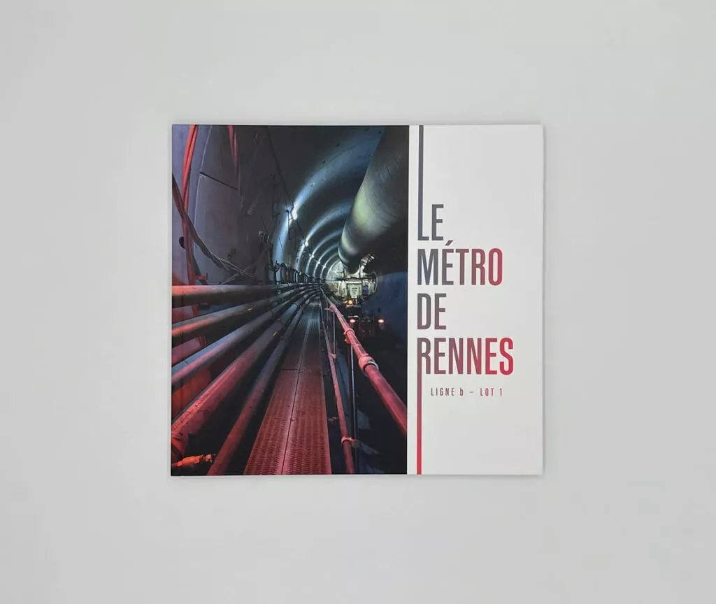 Livre chantier le métro de Rennes pour Dodin Campenon Bernard - COUVERTURE